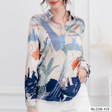 Maristar : No.2156 เสื้อแขนยาวพิมพ์ลาย | Printed Long Sleeve Blouse