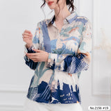 Maristar : No.2156 เสื้อแขนยาวพิมพ์ลาย | Printed Long Sleeve Blouse