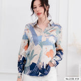 Maristar : No.2156 เสื้อแขนยาวพิมพ์ลาย | Printed Long Sleeve Blouse