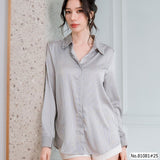 Vertier : No.81081 เสื้อแขนยาวพิมพ์ลาย | Printed Long Sleeve Blouse