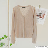 Vertier : No.1303-0006 เสื้อแขนยาวสีพื้น | Solid Long Sleeve Blouse