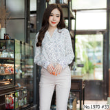 Maristar : No.1970 เสื้อแขนยาวพิมพ์ลาย | Printed Long Sleeve Blouse