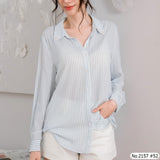 Maristar : No.2157 เสื้อแขนยาวพิมพ์ลาย | Printed Long Sleeve Blouse