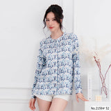 Maristar : No.2159 เสื้อแขนยาวพิมพ์ลาย | Printed Long Sleeve Blouse