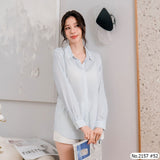 Maristar : No.2157 เสื้อแขนยาวพิมพ์ลาย | Printed Long Sleeve Blouse