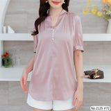 Maristar : No.2125 เสื้อแขนสั้นสีพื้น | Solid Short Sleeve Blouse