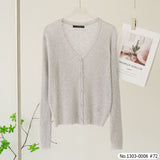 Vertier : No.1303-0006 เสื้อแขนยาวสีพื้น | Solid Long Sleeve Blouse