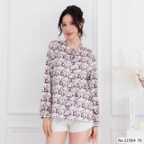 Maristar : No.2159 เสื้อแขนยาวพิมพ์ลาย | Printed Long Sleeve Blouse