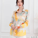 Maristar : No.2156 เสื้อแขนยาวพิมพ์ลาย | Printed Long Sleeve Blouse