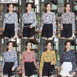 Maristar : No.2076 เสื้อแขนยาวพิมพ์ลาย | Printed Long Sleeve Blouse