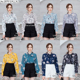 Maristar : No.2075 เสื้อแขนยาวพิมพ์ลาย | Printed Long Sleeve Blouse