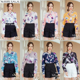Vertier : No.81051 เสื้อแขนยาวพิมพ์ลาย | Printed Long Sleeve Blouse