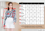 Maristar : No.2097 เสื้อแขนยาวพิมพ์ลาย | Printed Long Sleeve Blouse