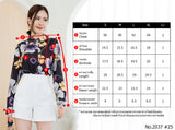 Miss Daisy : No.2037 เสื้อแขนยาวพิมพ์ลาย | Printed Long Sleeve Blouse