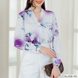 Miss Daisy : No.2038 เสื้อแขนยาวพิมพ์ลาย | Printed Long Sleeve Blouse