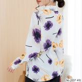 Miss Daisy : No.2037 เสื้อแขนยาวพิมพ์ลาย | Printed Long Sleeve Blouse