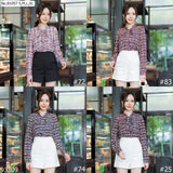 Vertier : No.81057 เสื้อแขนยาวพิมพ์ลาย | Printed Long Sleeve Blouse