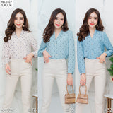 Miss Daisy : No.1927 เสื้อแขนยาวพิมพ์ลาย | Printed Long Sleeve Blouse
