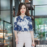 Miss Daisy : No.2027 เสื้อแขนยาวพิมพ์ลาย | Printed Long Sleeve Blouse