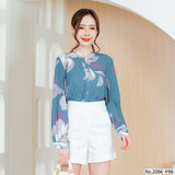 Miss Daisy : No.2066 เสื้อแขนยาวพิมพ์ลาย | Printed Long Sleeve Blouse