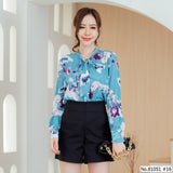 Vertier : No.81051 เสื้อแขนยาวพิมพ์ลาย | Printed Long Sleeve Blouse