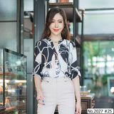 Miss Daisy : No.2027 เสื้อแขนยาวพิมพ์ลาย | Printed Long Sleeve Blouse