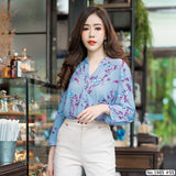 Maristar : No.1985 เสื้อแขนยาวพิมพ์ลาย | Printed Long Sleeve Blouse