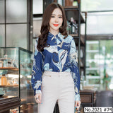 Maristar : No.2021 เสื้อแขนยาวพิมพ์ลาย | Printed Long Sleeve Blouse