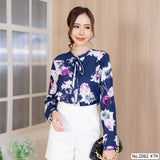 Maristar : No.2062 เสื้อแขนยาวพิมพ์ลาย | Printed Long Sleeve Blouse