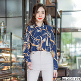 Maristar : No.2029 เสื้อแขนยาวพิมพ์ลาย | Printed Long Sleeve Blouse