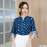 Maristar : No.2060 เสื้อแขนยาวพิมพ์ลาย | Printed Long Sleeve Blouse