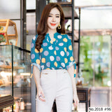Maristar : No.2018 เสื้อแขนยาวพิมพ์ลาย | Printed Long Sleeve Blouse