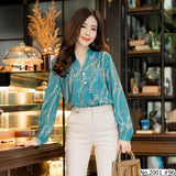 Maristar : No.2001 เสื้อแขนยาวพิมพ์ลาย | Printed Long Sleeve Blouse