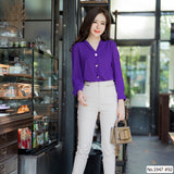 Maristar : No.1947 เสื้อแขนยาวสีพื้น | Soild Long Sleeve Blouse