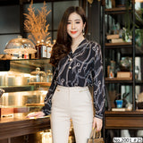Maristar : No.2001 เสื้อแขนยาวพิมพ์ลาย | Printed Long Sleeve Blouse