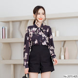 Miss Daisy : No.2070 เสื้อแขนยาวพิมพ์ลาย | Printed Long Sleeve Blouse