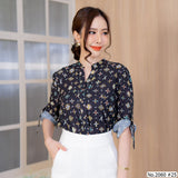 Maristar : No.2060 เสื้อแขนยาวพิมพ์ลาย | Printed Long Sleeve Blouse