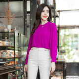 Maristar : No.1943 เสื้อแขนยาวสีพื้น | Solid Long Sleeve Blouse