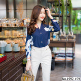 Maristar : No.1992 เสื้อแขนยาวพิมพ์ลาย | Printed Long Sleeve Blouse