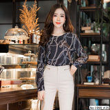 Maristar : No.1998 เสื้อแขนยาวพิมพ์ลาย | Printed Long Sleeve Blouse