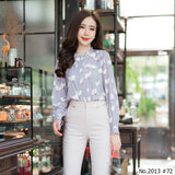 Maristar : No.2013 เสื้อแขนยาวพิมพ์ลาย | Printed Long Sleeve Blouse