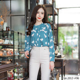 Maristar : No.2013 เสื้อแขนยาวพิมพ์ลาย | Printed Long Sleeve Blouse