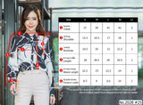 Miss Daisy : No.2028 เสื้อแขนยาวพิมพ์ลาย | Printed Long Sleeve Blouse