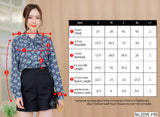 Maristar : No.2059 เสื้อแขนยาวพิมพ์ลาย | Printed Long Sleeve Blouse
