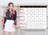Miss Daisy : No.2068 เสื้อแขนยาวพิมพ์ลาย | Printed Long Sleeve Blouse
