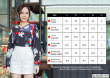 Vertier : No.81055 เสื้อแขนยาวพิมพ์ลาย | Printed Long Sleeve Blouse