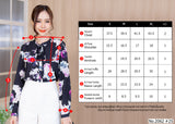 Maristar : No.2062 เสื้อแขนยาวพิมพ์ลาย | Printed Long Sleeve Blouse