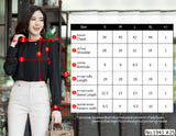 Maristar : No.1943 เสื้อแขนยาวสีพื้น | Solid Long Sleeve Blouse
