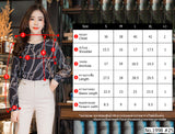 Maristar : No.1998 เสื้อแขนยาวพิมพ์ลาย | Printed Long Sleeve Blouse
