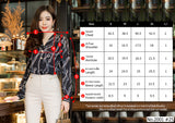 Maristar : No.2001 เสื้อแขนยาวพิมพ์ลาย | Printed Long Sleeve Blouse